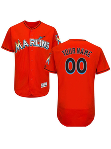 Maillot de baseball/softball personnalisé en gros des Miami Marlins, en maille poly, unisexe, toutes saisons, avec logo imprimé sur le devant, fabrication en usine - Product Image 1