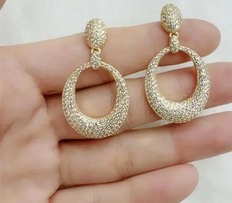 Bankett Shine Style Ohr stecker Hot Sell Mode Frauen Ohrringe 14 k18k24k Gold Schmuck Großhandel