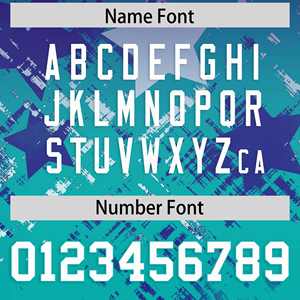 Maillot de football américain personnalisé violet aqua avec dégradé étoilé - Product Image 4