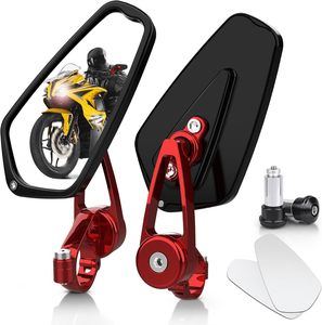 Nuevos Espejos Retrovisores Universales de Grado Profesional de 22 mm con Certificación CE para Motocicletas, Revestimiento Reflectante Azul Antivibración - Product Image 1