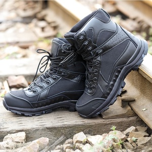 Botas tácticas CQB.SWAT, botas de jungla, zapatos de hombre, cuero genuino, negro, EVA, cemento para adultos, zapatos de seguridad cómodos, talla 50, cordones - Product Image 4