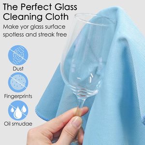 Chiffon de nettoyage en microfibre 300 GSM sans peluches à séchage rapide pour vitres, miroirs de voiture et fenêtres, absorbant, vente en gros - Product Image 4