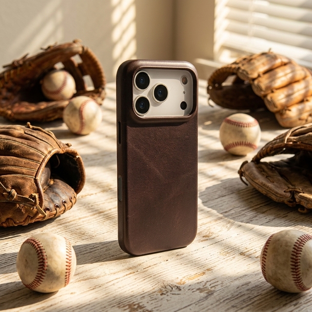 High Quality Minimalist Luxurious Genuine Leather Cell Phone case Crafted by Hand for iphone 17