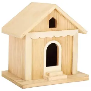 OEM/LOGO Customizable Big Bird House Bird Nest Painting Kits And Boxes Handmade Wooden Eco-friendly Art Deco Home Decor