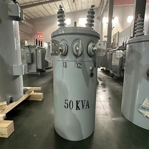 Transformateur toroïdal immergé dans l'huile, norme IEC60076, 37,5 kVA, 12,47 kV/13,2 kV/13,8 kV, 0,4 kV, monophasé, monté sur poteau, refroidissement D11, puissance évolutive - Product Image 2