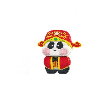 Ensemble de blocs de construction Mpin, modèle de panda, briques de jouets pour enfants, micro-particules, figurine d'animal mignon avec chapeau jaune, jouet de <span class=keywords><strong>puzzle</strong></span> - Product Image 5