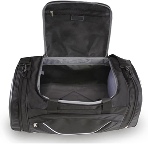 Sacs de sport en toile personnalisés de haute qualité avec logo, imperméables, fermeture éclair, pour hommes et femmes, noirs, pliables, pour la gym, les voyages et les sports - Product Image 4