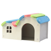 Regenbogen Farbe Haus Hamster Spielzeug Holz Hamster Haus Schlaf nest Hamster Zubehör