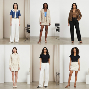 Fabricantes de Ropa Personalizada al por Mayor de Alta Calidad, Diseñador Elegante, ODM OEM, Conjunto de Dos Piezas de Verano, Chaqueta y Falda Casual para Mujer - Product Image 2