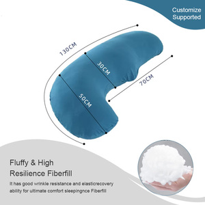 OEM Tùy Chỉnh Mang Thai Gối Cho Cơ Thể Hỗ Trợ, J Hình Thai Sản Gối Với Có Thể Tháo Rời Jersey Bìa Cho Trở Lại Bụng Hỗ Trợ - Product Image 2