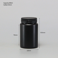 Vente en gros de flacons en plastique de 200 ml pour capsules de médicaments, pilules et comprimés, avec bouchon à déchirure