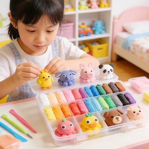 Argile super douce en gros, 36 couleurs, argile légère pour enfants, argile à séchage à l'air pour bricolage manuel avec outils - Product Image 2