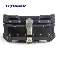 TIYPEOR 28L Boîte à bagages universelle pour moto, coffre supérieur en alliage d'aluminium, étanche, à dégagement rapide, absorption des chocs, porte-bagages
