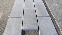 Dalles de pavage en porphyre gris sablé à jet d'eau, décoration intérieure, pavés, dalles de pierre d'extérieur