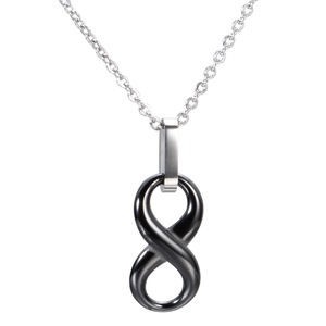 Pendentif infini en céramique, collier géométrique blanc pour tenue décontractée, origine Zhejiang BF1277 - Product Image 4