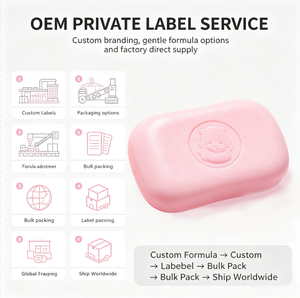 สบู่อาบน้ำเด็กอ่อนโยน OEM GMP |   สบู่อาบน้ำเด็กขายส่งจำนวนมาก |   โรงงานผลิตสบู่เด็กแบรนด์ส่วนตัวที่ได้รับการรับรองจาก<span class=keywords><strong>วัต</strong></span><span class=keywords><strong>สัน</strong></span> - Product Image 5