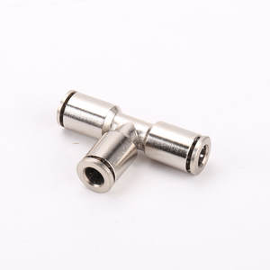 Conexiones de Tubería de Aire de la Serie PE, Totalmente de Cobre, Niqueladas, en Forma de T, Resistentes a Altas Temperaturas, Alta Presión y Corrosión, Neumáticas - Product Image 2