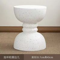 Table d'appoint design nordique en fer forgé, petite table de chevet ronde créative de style crème pour la maison, le café et le salon