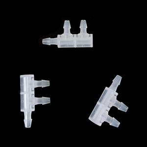 Petit raccord de tuyau en plastique de 3/32 pouces, raccord de tube barbelé à trois ports de <span class=keywords><strong>style</strong></span> F, coupleur de tuyau, raccord de tube à 3 voies - Product Image 1