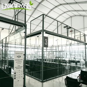 Vente en gros OEM ODM, logo personnalisé, couleur et taille sur mesure, structure en acier galvanisé à chaud, terrain <span class=keywords><strong>de</strong></span> padel - Product Image 3
