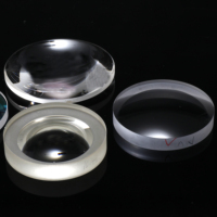 Lentille convexe plate de 4 mm de diamètre et 5,5 mm de distance focale, revêtement antireflet, matériau en quartz saphir K9/BK7 pour applications optiques