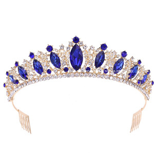 <span class=keywords><strong>2022</strong></span> europeo Noble lujo Bling brillante de alta calidad de cristal de diamantes de imitación Tiaras y coronas boda - Product Image 1