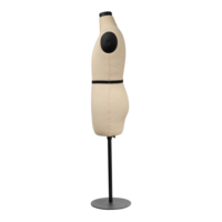 Mannequin de couture pour homme DE-LIANG, demi-corps, en fibre de verre, base en métal, haut de gamme, pour couturier, modèle de couture, 48 cm, pose debout