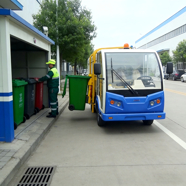 Factory Direct Electric Side Loader Truck Features Panoramic Glass Cab and Corrosion Resistant Frame for Safe Garbage Transport vehicle