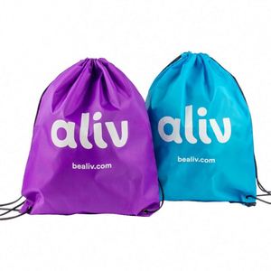 Custom Logo Sublimation Printed Recycled Waterproof 210D Polyester <b>Drawstring</b> Bag Gym Sports <b>Backpack</b> - Product Image 4