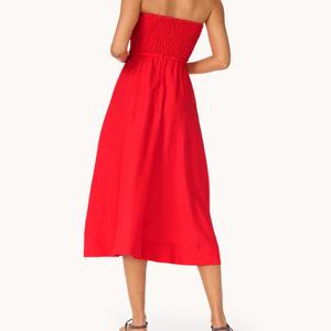 Nuevos Vestidos de Lino para Mujer, Moda de Verano, Elegantes, sin Tirantes, Estilo Smoking, Holgados, de Cintura Alta, Maxi, Casuales - Product Image 2