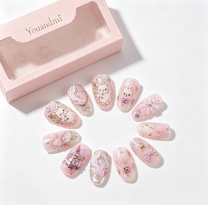 U&ME Cosmetics Ongles à presser motif lapin mignon conte de fées, Gel UV, Sweet Dream, 10 faux ongles, Vente en gros - Product Image 5