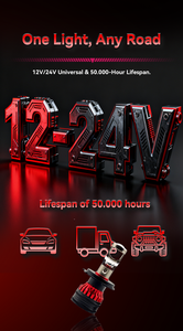 Bombillas LED para Faros Delanteros UGPRO de 50W y 6000K, H1 H4 H7 H13 9004 9007, Proyector con Enfoque Láser, Compatibles con 12V 24V, Actualización de Faros Delanteros para Automóviles - Product Image 5