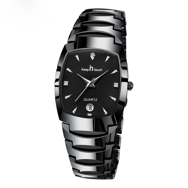 Custom Quartz Watch Classic Rectangle Alloy Watch for Men Wholesale Fashion Waterproof Watches for Men