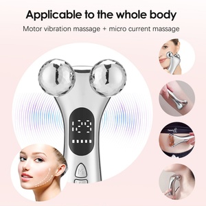 Custom Logo Low Frequency Pulse Skin Firming Neck Lifting Facial Slimming Beauty Device 4D Face Roller <b>Massager</b> - Product Image 6