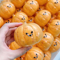 Nouveauté : Jouet anti-stress artisanal à presser, boule moelleuse et craquante, jouet citrouille moelleux et craquant pour Halloween