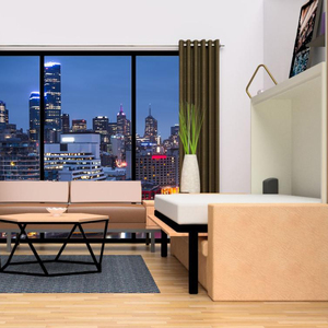 Hướng Dẫn Sử Dụng Ngang Tường Giường Kim Loại Chân Gấp Murphy Giường Khung Tường Giường Cơ Chế Với Kết Nối Sofa - Product Image 2