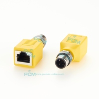 M12 4 Pin D Code vers RJ45 Femelle Connecteur Profinet Câble Adaptateur, Fieldbus Câble pour PROFIBUS, CANopen et DeviceNet Système