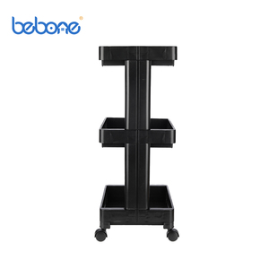 Tiết kiệm không gian nhà bếp phòng khách lưu trữ giá lăn giỏ hàng Kệ nhựa với móc giỏ hàng xe đẩy với bánh xe phổ quát - Product Image 3