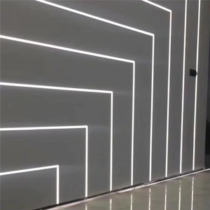 0.5M U/W phong cách <span class=keywords><strong>LED</strong></span> tuyến tính dải ánh sáng nhôm hồ sơ màu đen/Bạc kênh kẽm PC Bìa Bar đèn tủ tủ quần áo mạ kẽm - Product Image 5