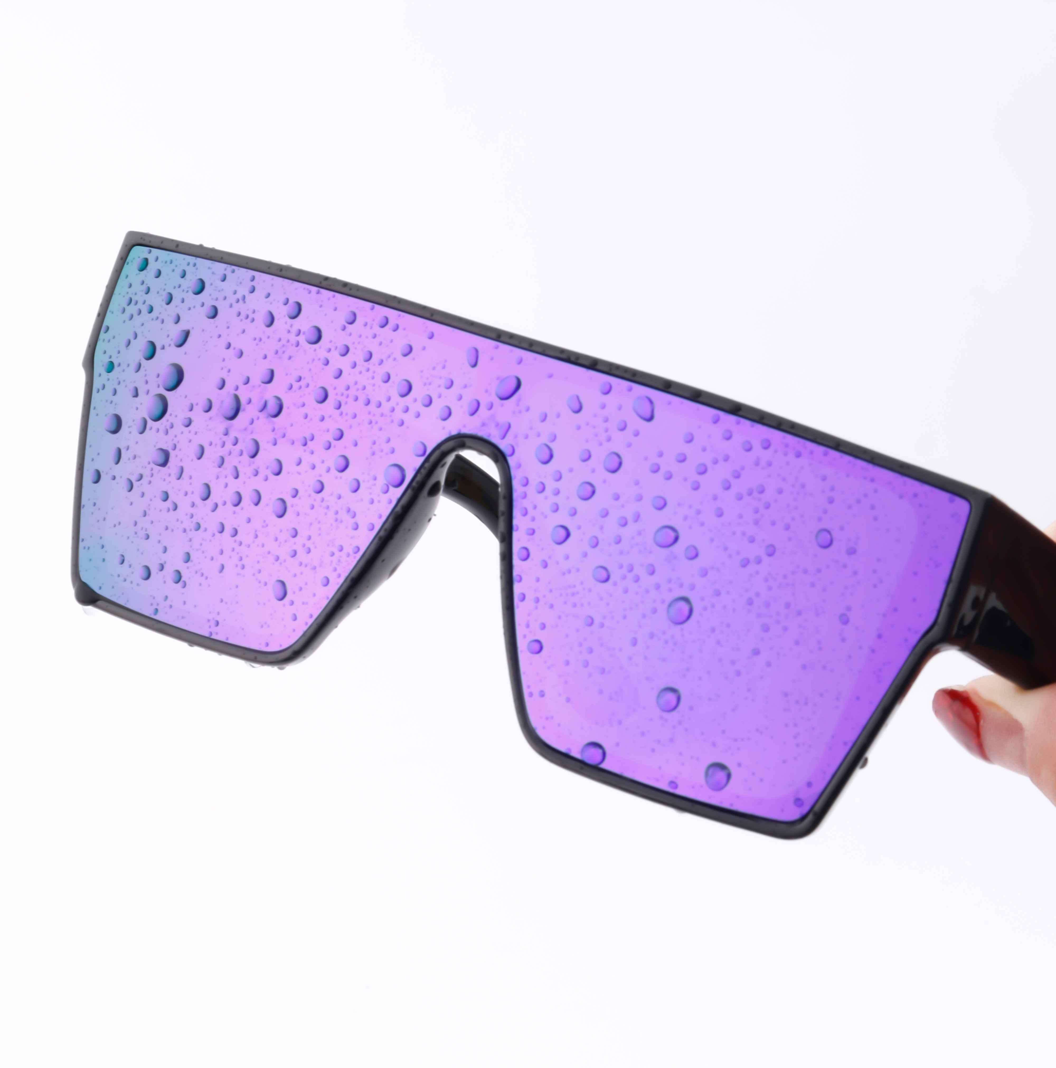 ★HANGLE EYEWEAR★ Square Essential Sunglasses Black Purple AKILA Eyewear Zed Sunglasses
