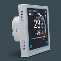 Sansael Smart - Termostato Programable Moderno con Pantalla Táctil TFT a Color de 4.0 Pulgadas y WiFi para Calefacción por Suelo Radiante en Cocina y Hotel