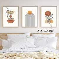Impressions d'art mural peinture géométrique minimaliste pour salon Boho plante toile Art mural