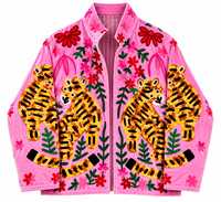 Veste bomber en velours rose de luxe pour femmes, doublure en coton faite à la main, séchage rapide, respirante, col en V, épaisse, manches longues, manteau d'hiver tendance