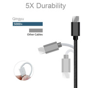 Cable de Carga Micro USB Corto de 30 cm, 2A, Cargador Rápido, Cable USB para Teléfono Android, Banco de Energía, Altavoz, Computadora, Tipo C