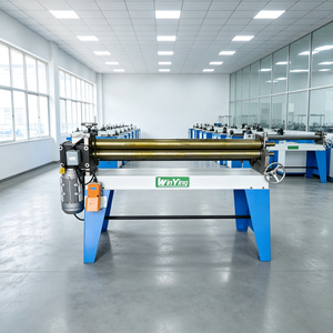 Machine à cintrer les tôles WinYing à 3 rouleaux, manuelle, en acier au carbone, acier inoxydable, aluminium, avec moteur, petite plieuse de tôles - Product Image 1