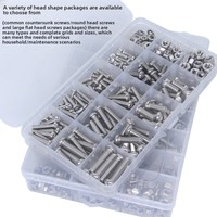 Kit d'accessoires pour vis et écrous domestiques, vis à tête fraisée cruciforme, boîte de vis en acier inoxydable 304, métriques M3-M4-M5