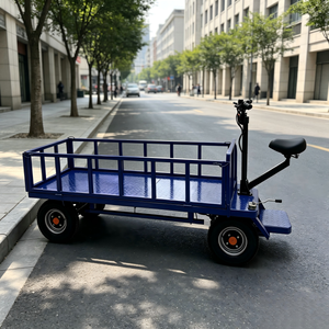 Carrello Elettrico Motorizzato Fuoristrada a Quattro Ruote con Piattaforma per Trasporto Materiali in Magazzini Agricoli - Product Image 4