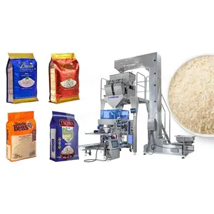 Machine automatique de remplissage emballage de sachets pour aliments pour animaux familiers, de 1 à 10kg, avec fermeture éclair, pour granules de riz