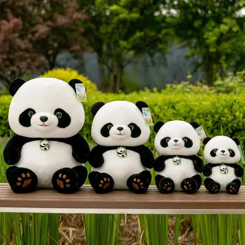 Diskon besar hadiah Cina boneka kartun lucu mainan mewah ibu panda anak gaya Panda untuk hadiah