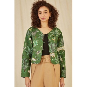 Traditional Hand Block Printed Cotton Quilted <b>Jacket</b> Handmade Warm Outerwear Soft Breathable Fabric For Stylish Everyday Wear - Product Image 1